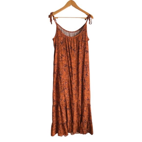 Addition Elle Maxi Dress Size X Tie Straps Autumn Floral - Picture 14 of 15